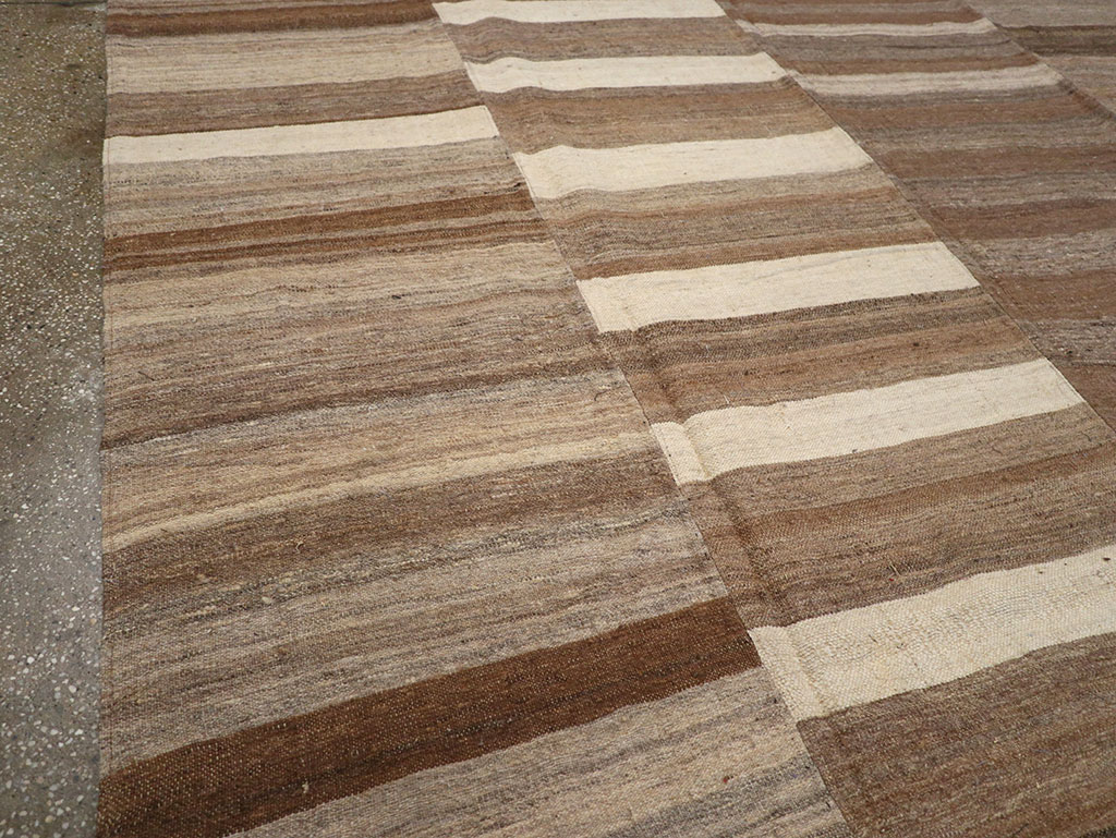 Vintage Turkish Flatweave Kilim Room Size Carpet, No.33092 - Gss