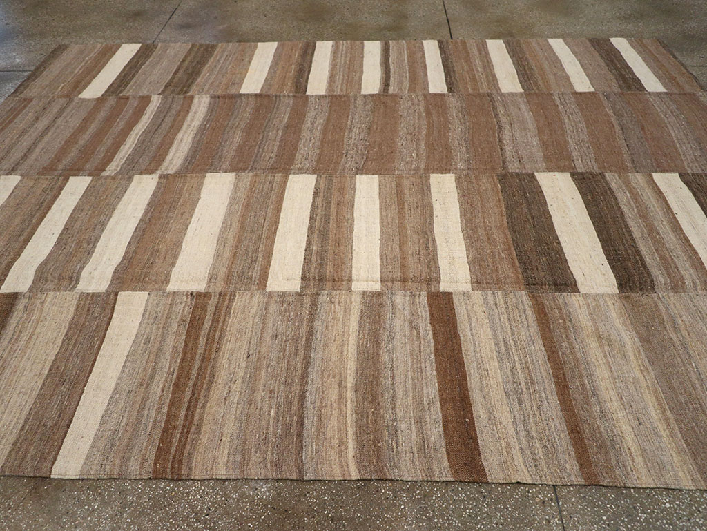 Vintage Turkish Flatweave Kilim Room Size Carpet, No.33092 - Gss