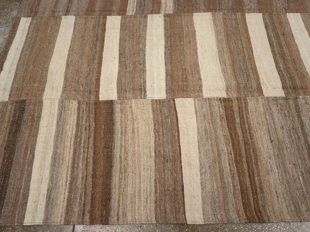 Vintage Turkish Flatweave Kilim Room Size Carpet, No.33092 - Gss