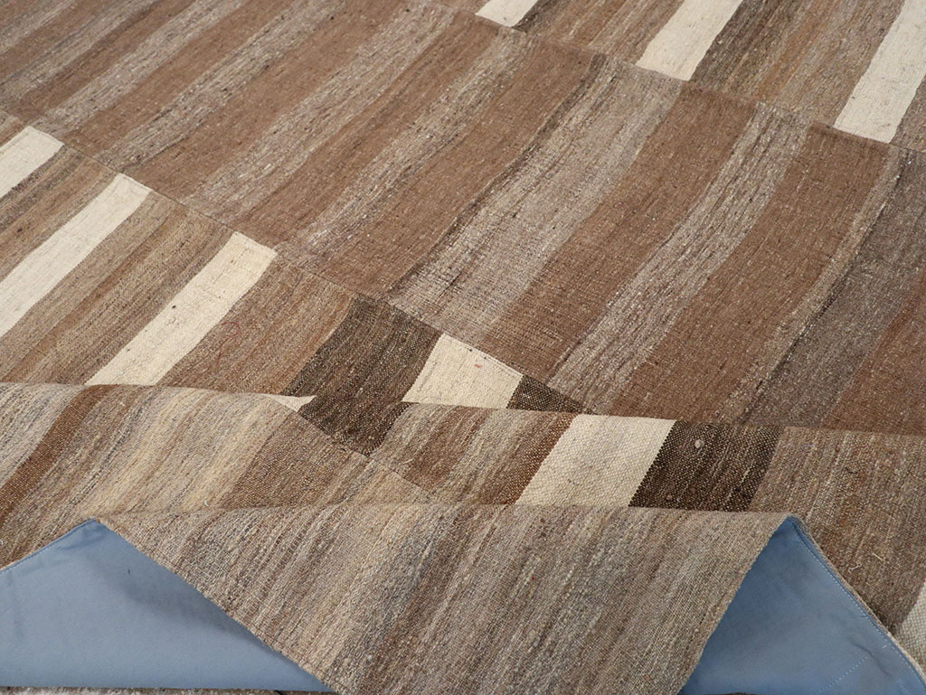 Vintage Turkish Flatweave Kilim Room Size Carpet, No.33092 - Gss