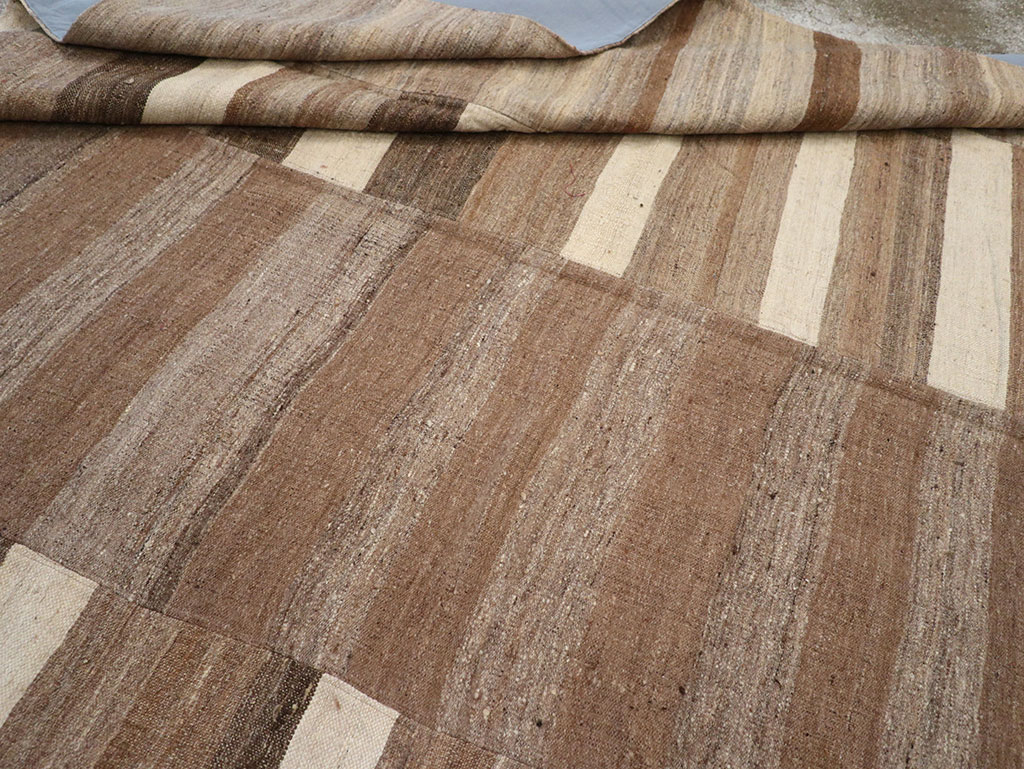 Vintage Turkish Flatweave Kilim Room Size Carpet, No.33092 - Gss