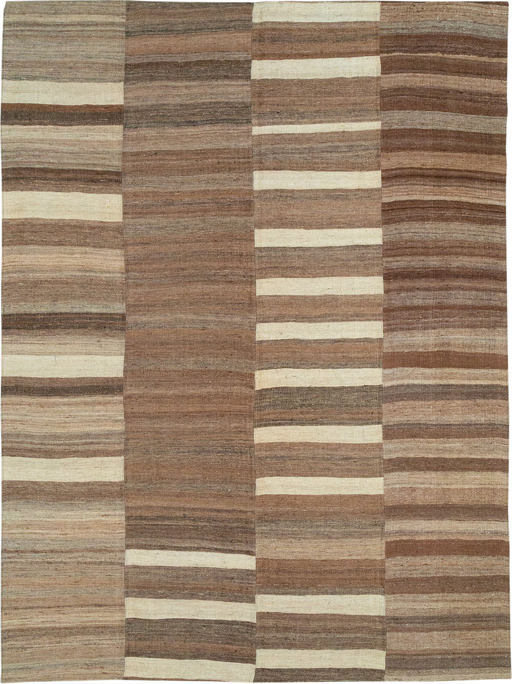 Vintage Turkish Flatweave Kilim Room Size Carpet, No.33093 - Gss