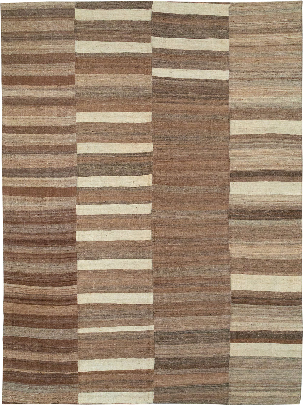 Vintage Turkish Flatweave Kilim Room Size Carpet, No.33093 - Gss