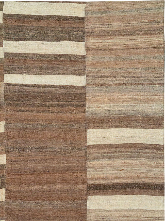 Vintage Turkish Flatweave Kilim Room Size Carpet, No.33093 - Gss