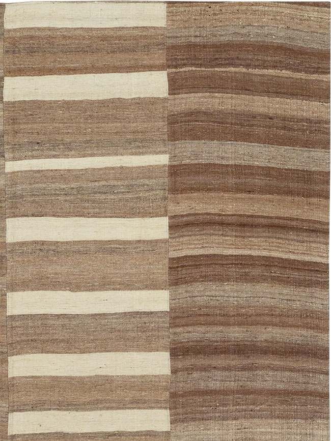 Vintage Turkish Flatweave Kilim Room Size Carpet, No.33093 - Gss