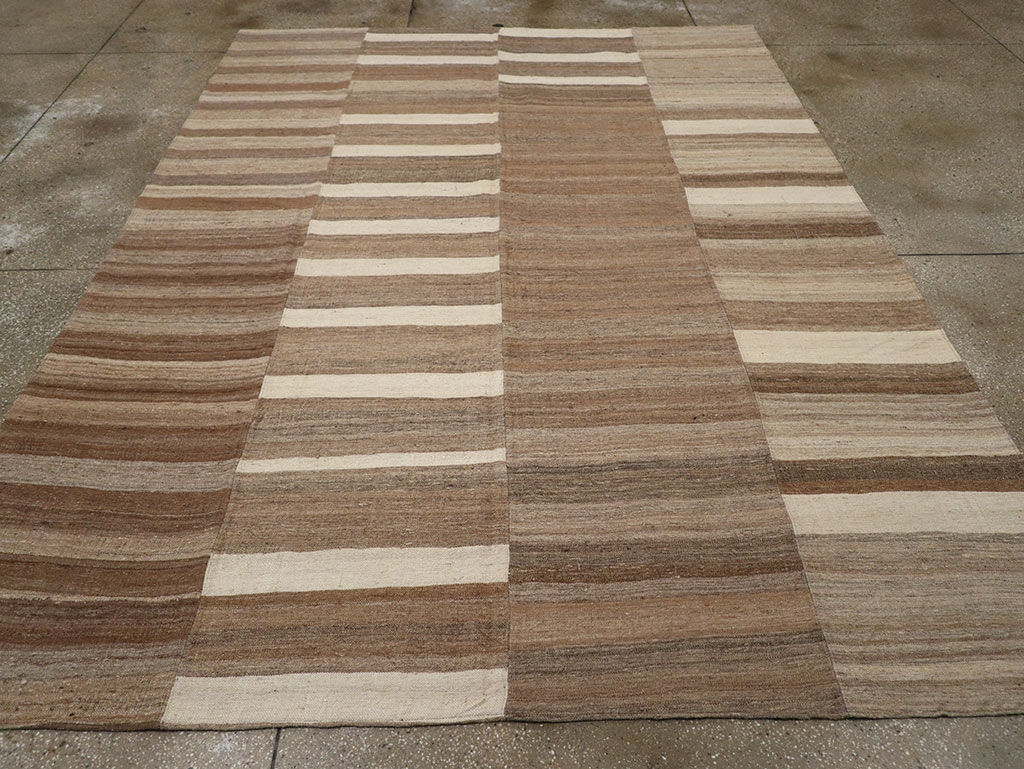 Vintage Turkish Flatweave Kilim Room Size Carpet, No.33093 - Gss