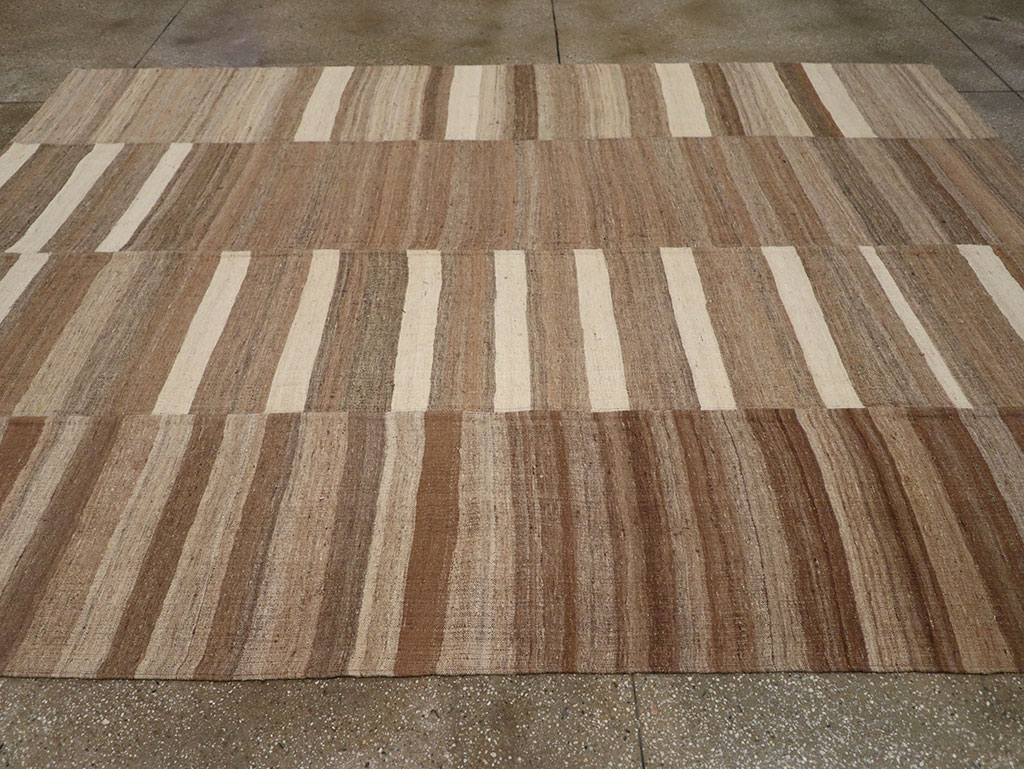 Vintage Turkish Flatweave Kilim Room Size Carpet, No.33093 - Gss