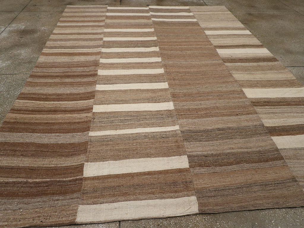 Vintage Turkish Flatweave Kilim Room Size Carpet, No.33093 - Gss