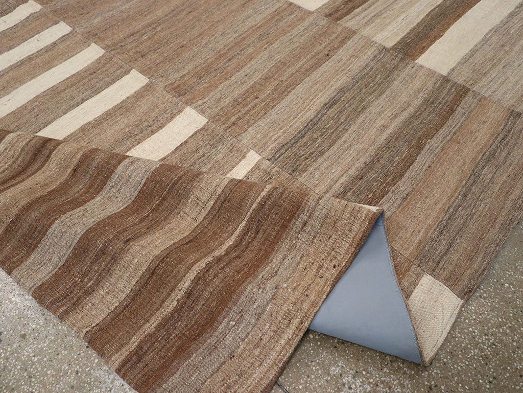 Vintage Turkish Flatweave Kilim Room Size Carpet, No.33093 - Gss