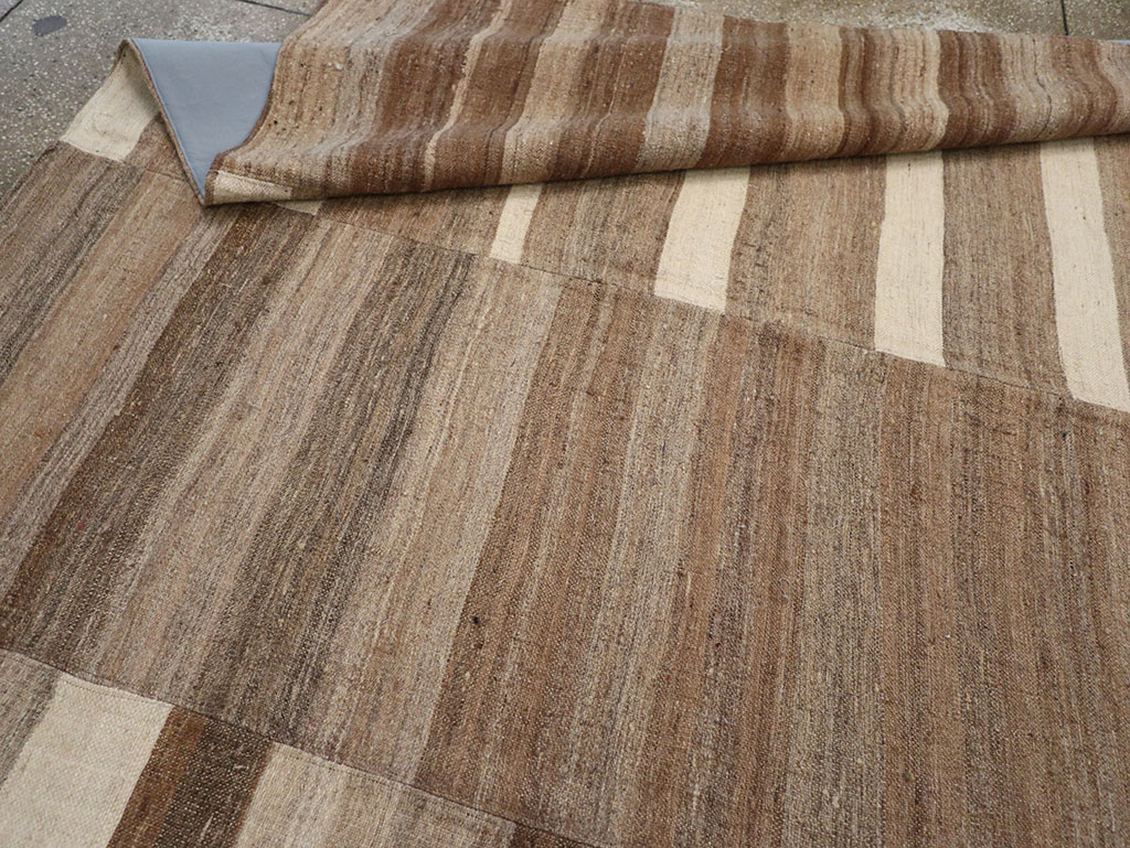 Vintage Turkish Flatweave Kilim Room Size Carpet, No.33093 - Gss