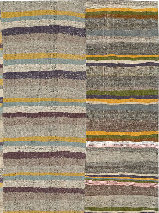 Vintage Turkish Flatweave Kilim Room Size Carpet, No.33094 - Gss