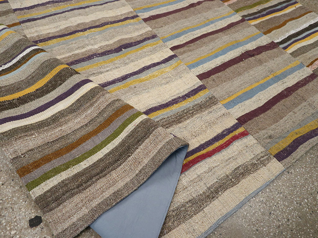 Vintage Turkish Flatweave Kilim Room Size Carpet, No.33094 - Gss