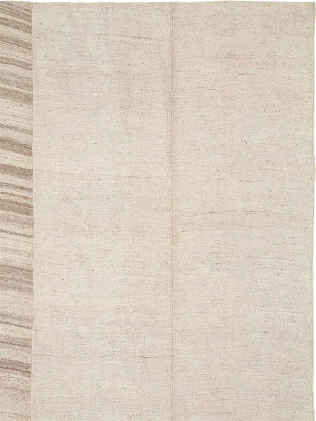 Vintage Turkish Flatweave Kilim Room Size Carpet, No.33096 - Gss