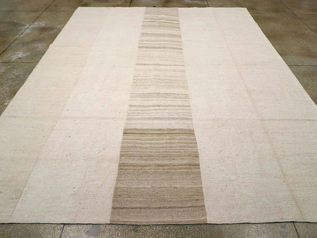 Vintage Turkish Flatweave Kilim Room Size Carpet, No.33096 - Gss