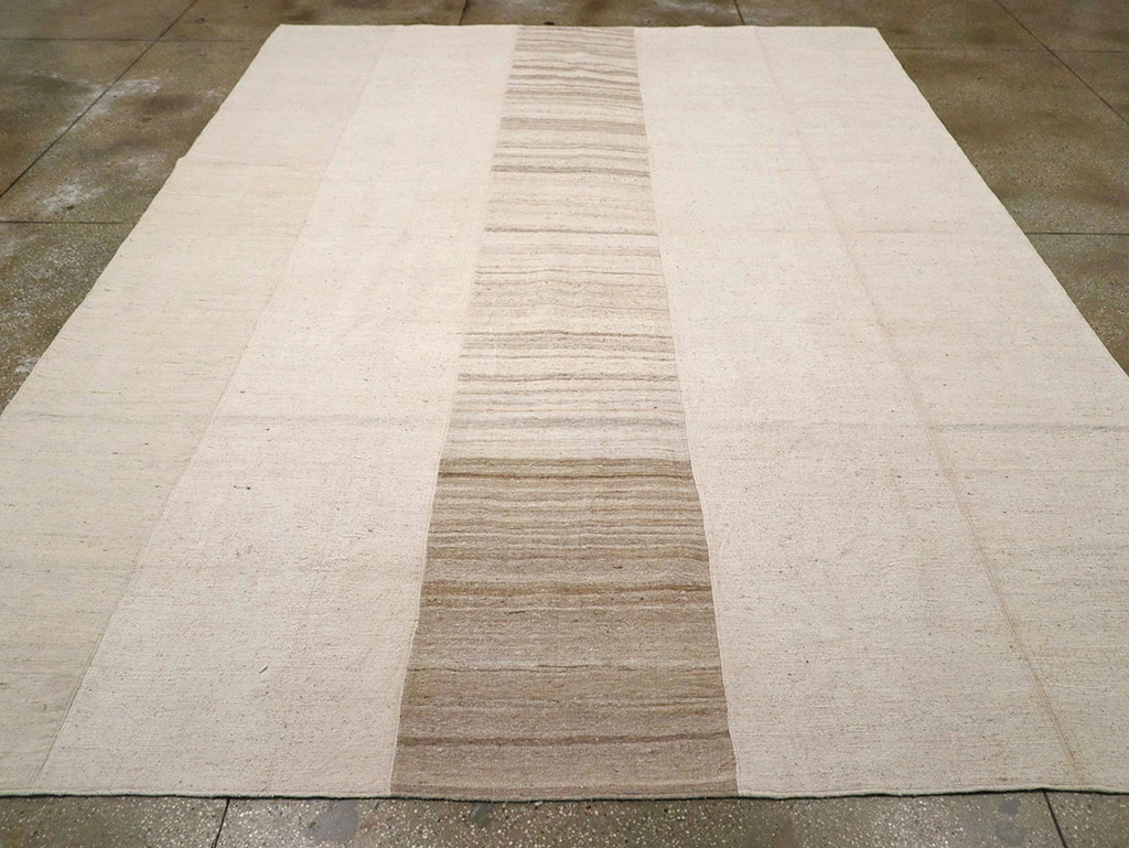 Vintage Turkish Flatweave Kilim Room Size Carpet, No.33096 - Gss