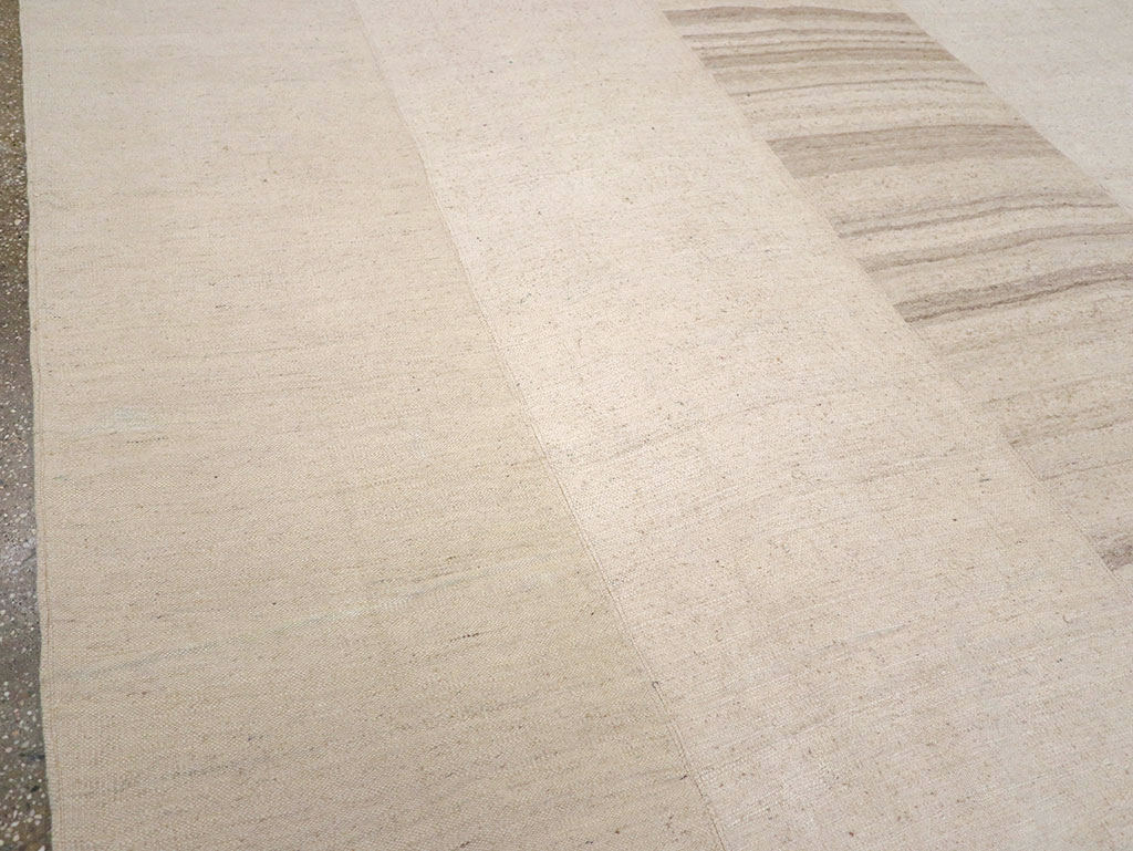 Vintage Turkish Flatweave Kilim Room Size Carpet, No.33096 - Gss