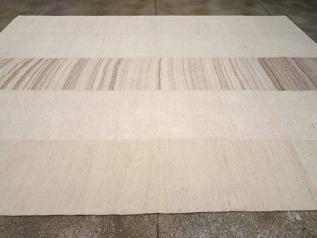 Vintage Turkish Flatweave Kilim Room Size Carpet, No.33096 - Gss