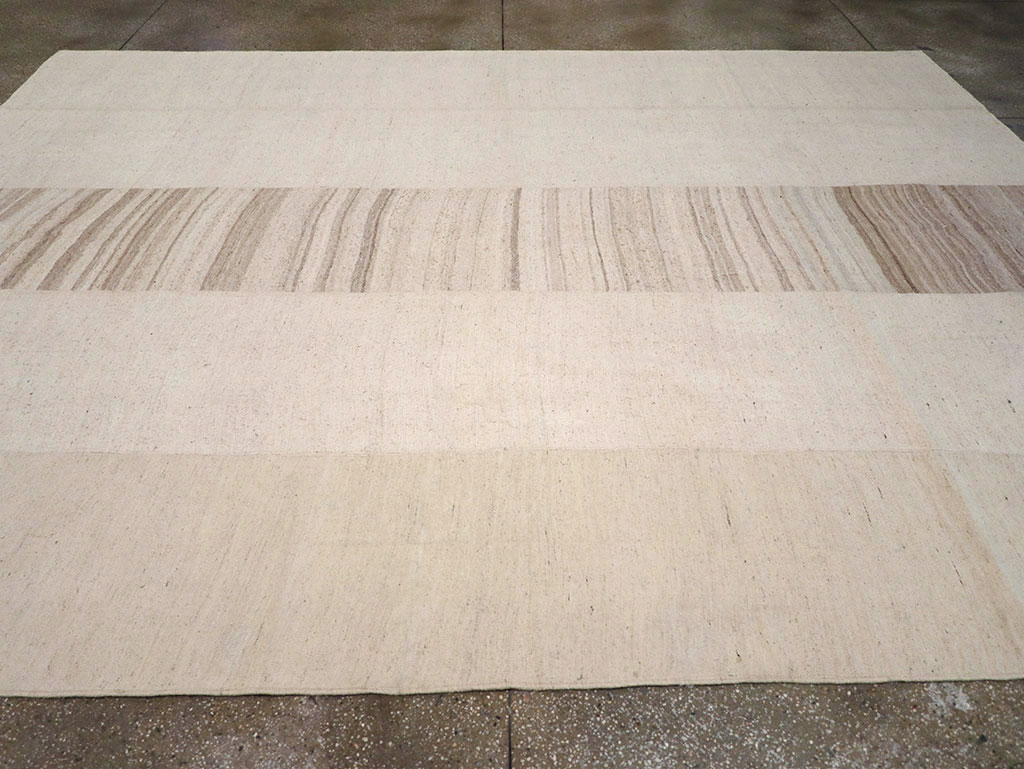 Vintage Turkish Flatweave Kilim Room Size Carpet, No.33096 - Gss