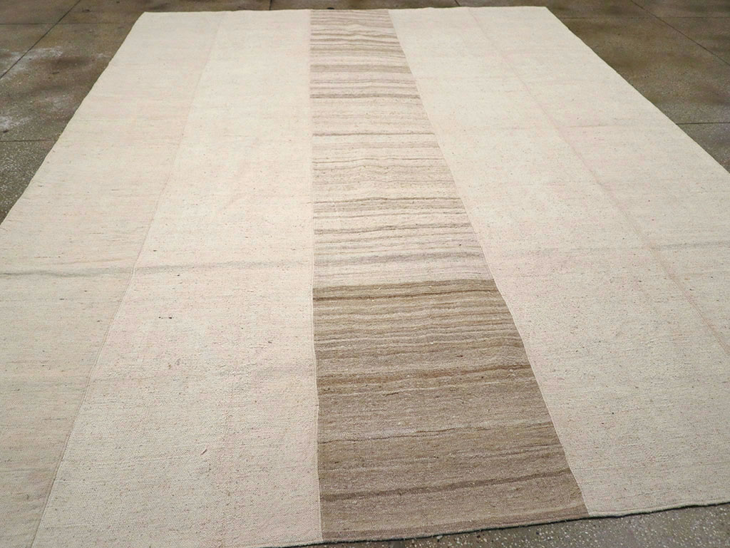 Vintage Turkish Flatweave Kilim Room Size Carpet, No.33096 - Gss
