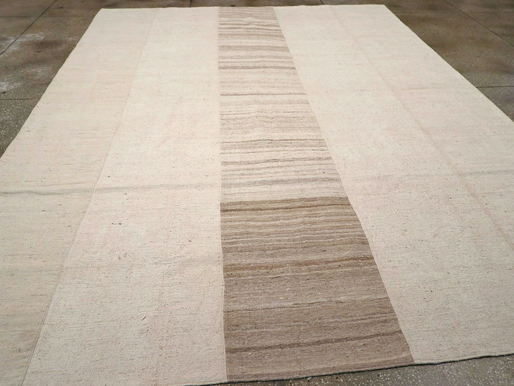 Vintage Turkish Flatweave Kilim Room Size Carpet, No.33096 - Gss