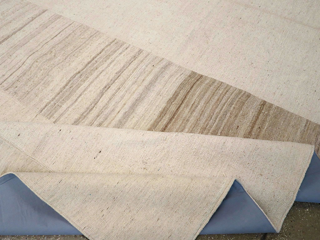 Vintage Turkish Flatweave Kilim Room Size Carpet, No.33096 - Gss