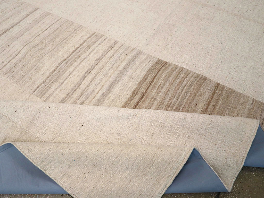 Vintage Turkish Flatweave Kilim Room Size Carpet, No.33096 - Gss