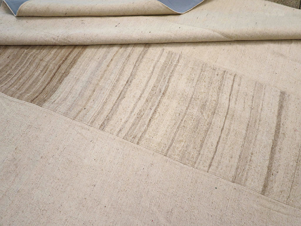 Vintage Turkish Flatweave Kilim Room Size Carpet, No.33096 - Gss