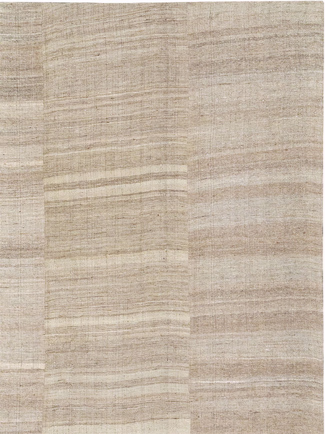 Vintage Turkish Flatweave Kilim Large Room Size Carpet, No.33097 - Gss