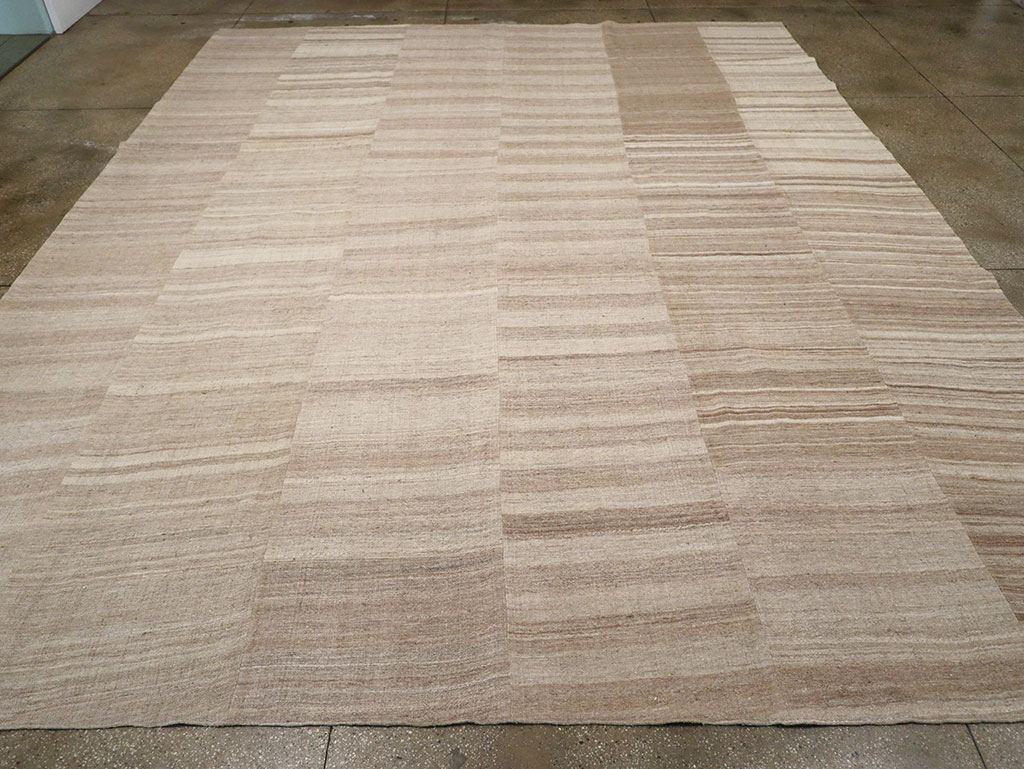 Vintage Turkish Flatweave Kilim Large Room Size Carpet, No.33097 - Gss