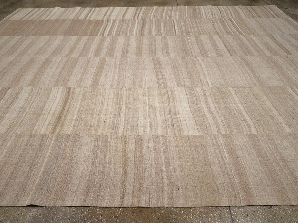 Vintage Turkish Flatweave Kilim Large Room Size Carpet, No.33097 - Gss