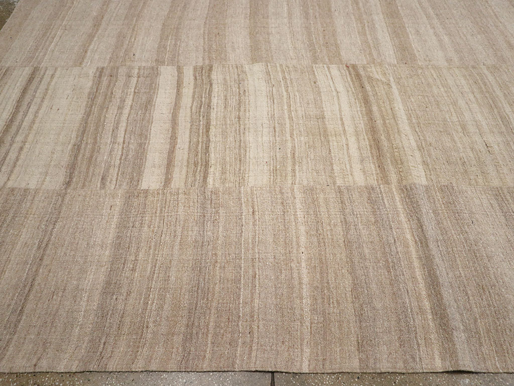 Vintage Turkish Flatweave Kilim Large Room Size Carpet, No.33097 - Gss