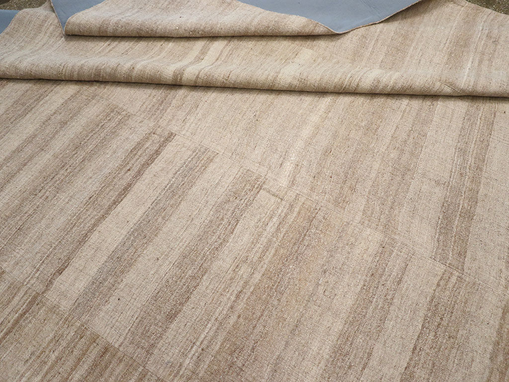 Vintage Turkish Flatweave Kilim Large Room Size Carpet, No.33097 - Gss