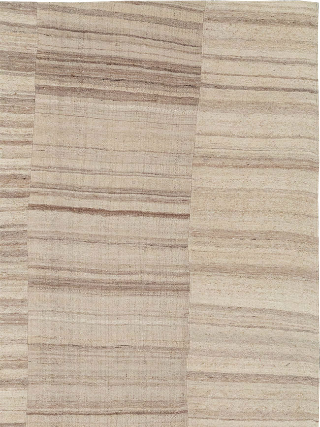 Vintage Turkish Flatweave Kilim Large Room Size Carpet, No.33098 - Gss