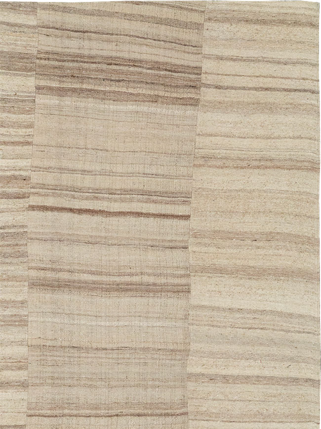 Vintage Turkish Flatweave Kilim Large Room Size Carpet, No.33098 - Gss