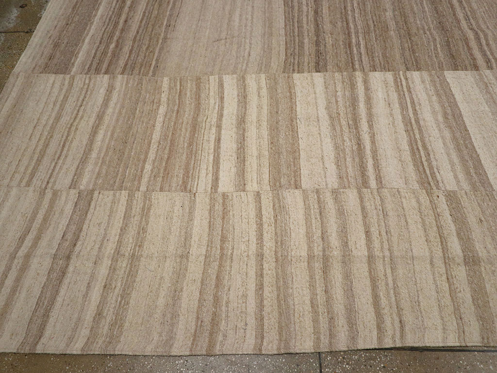 Vintage Turkish Flatweave Kilim Large Room Size Carpet, No.33098 - Gss