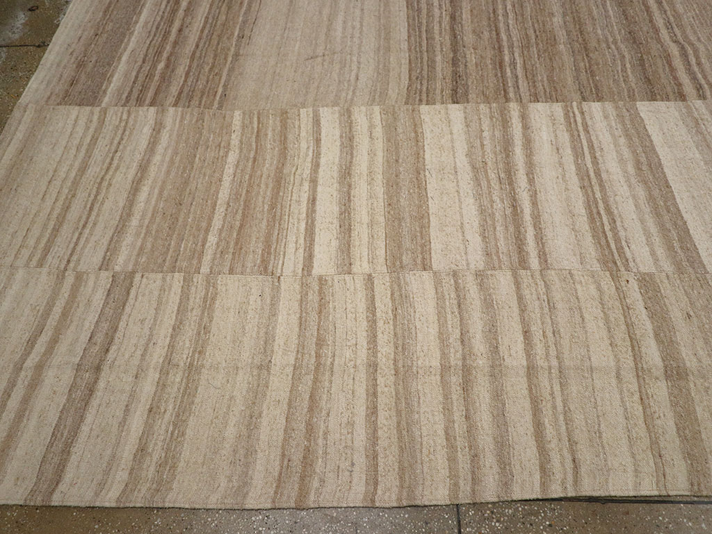 Vintage Turkish Flatweave Kilim Large Room Size Carpet, No.33098 - Gss