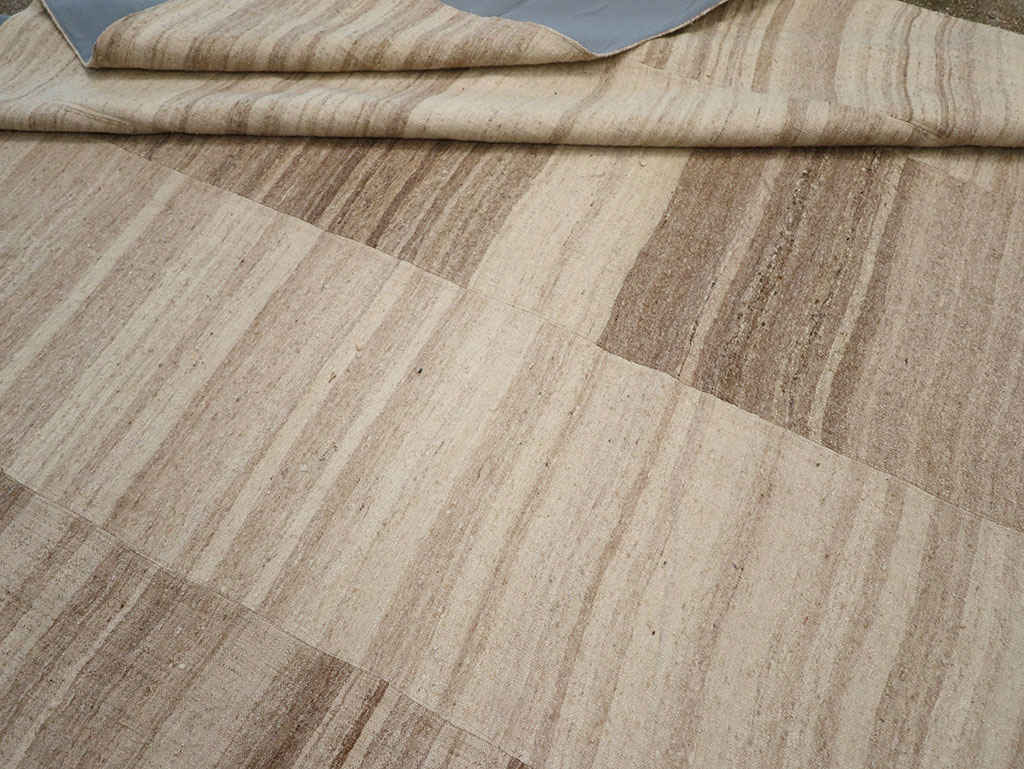 Vintage Turkish Flatweave Kilim Large Room Size Carpet, No.33098 - Gss