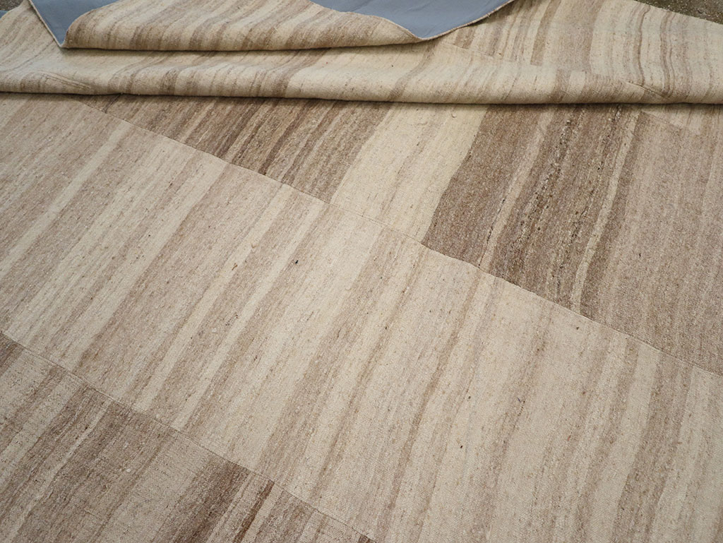 Vintage Turkish Flatweave Kilim Large Room Size Carpet, No.33098 - Gss