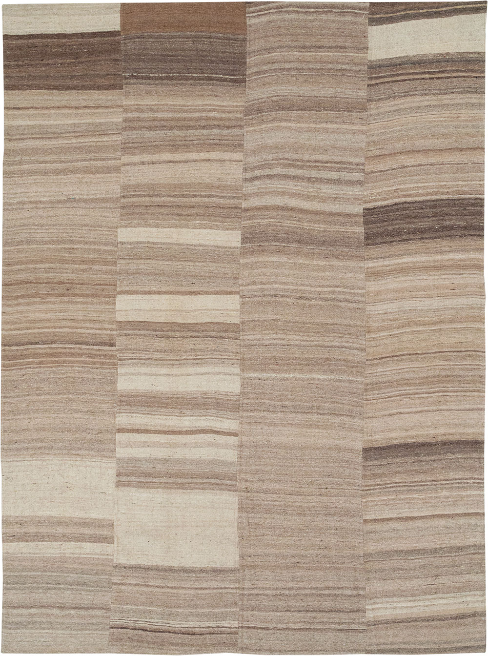 Vintage Turkish Flatweave Kilim Room Size Carpet, No.33099 - Gss