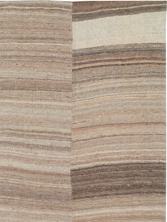 Vintage Turkish Flatweave Kilim Room Size Carpet, No.33099 - Gss