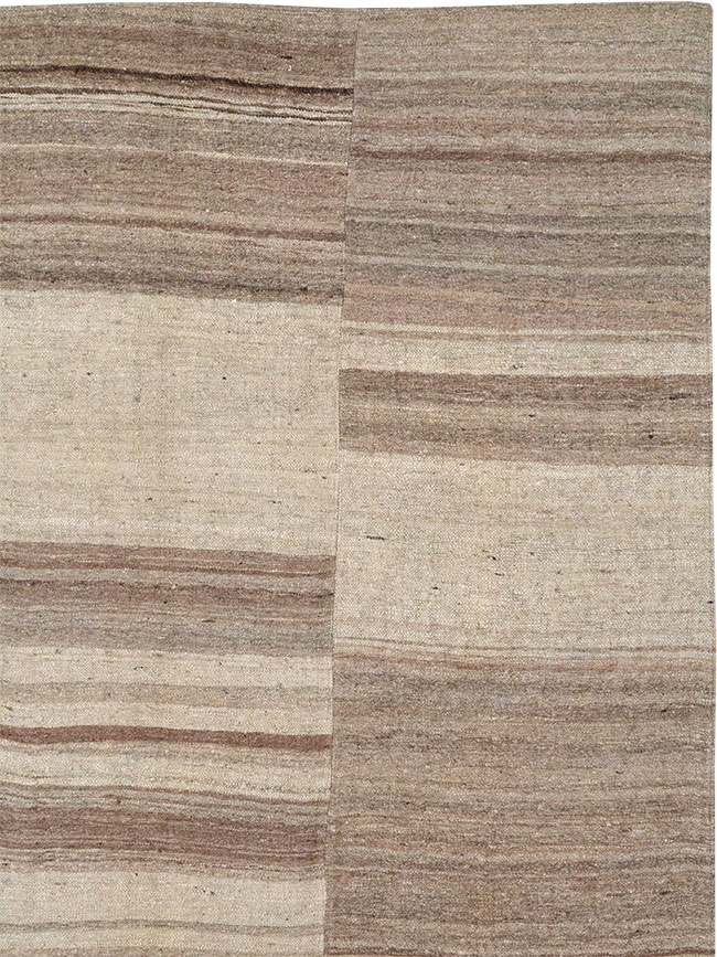 Vintage Turkish Flatweave Kilim Room Size Carpet, No.33099 - Gss