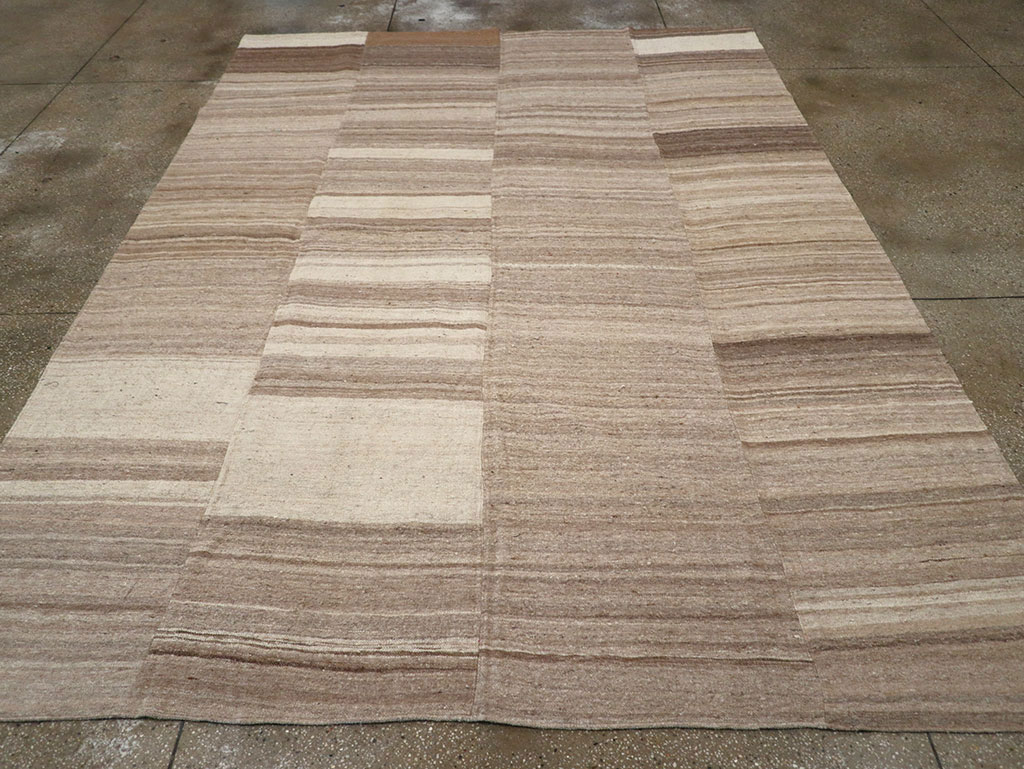 Vintage Turkish Flatweave Kilim Room Size Carpet, No.33099 - Gss