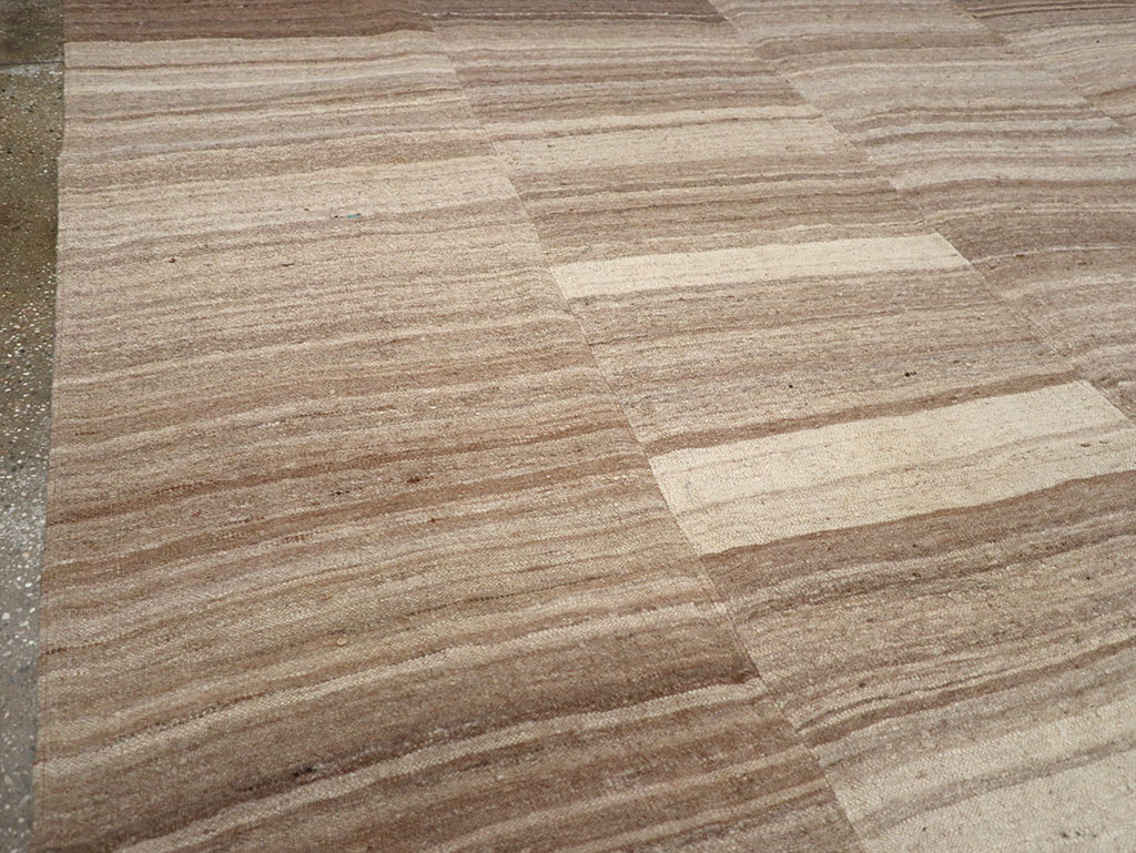 Vintage Turkish Flatweave Kilim Room Size Carpet, No.33099 - Gss