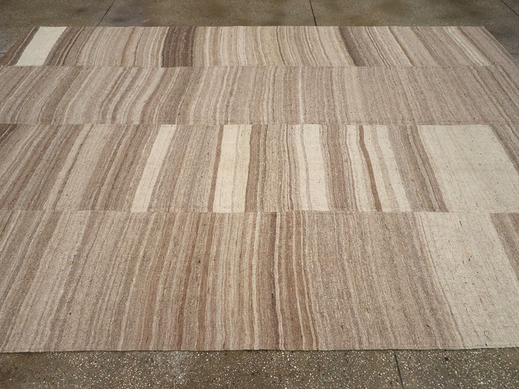 Vintage Turkish Flatweave Kilim Room Size Carpet, No.33099 - Gss