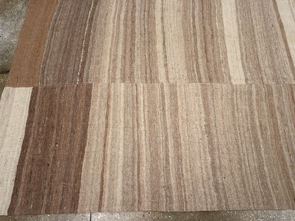 Vintage Turkish Flatweave Kilim Room Size Carpet, No.33099 - Gss