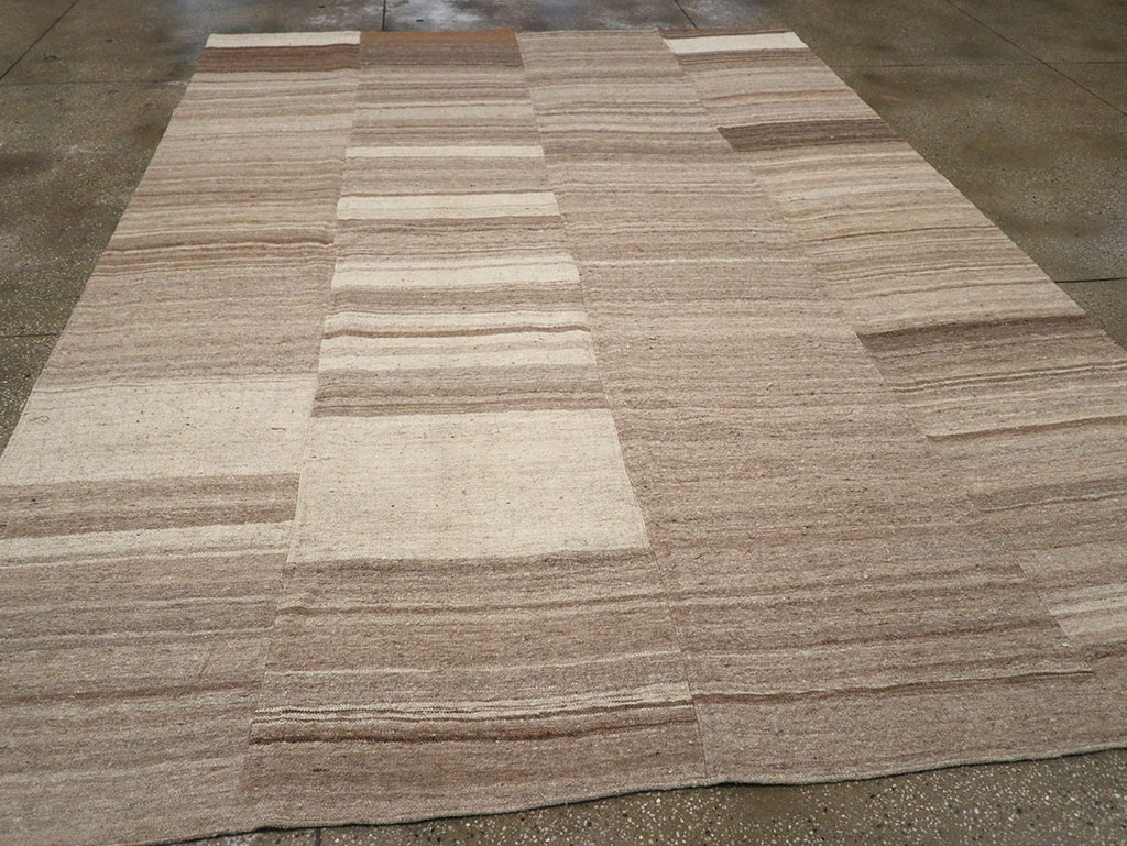 Vintage Turkish Flatweave Kilim Room Size Carpet, No.33099 - Gss