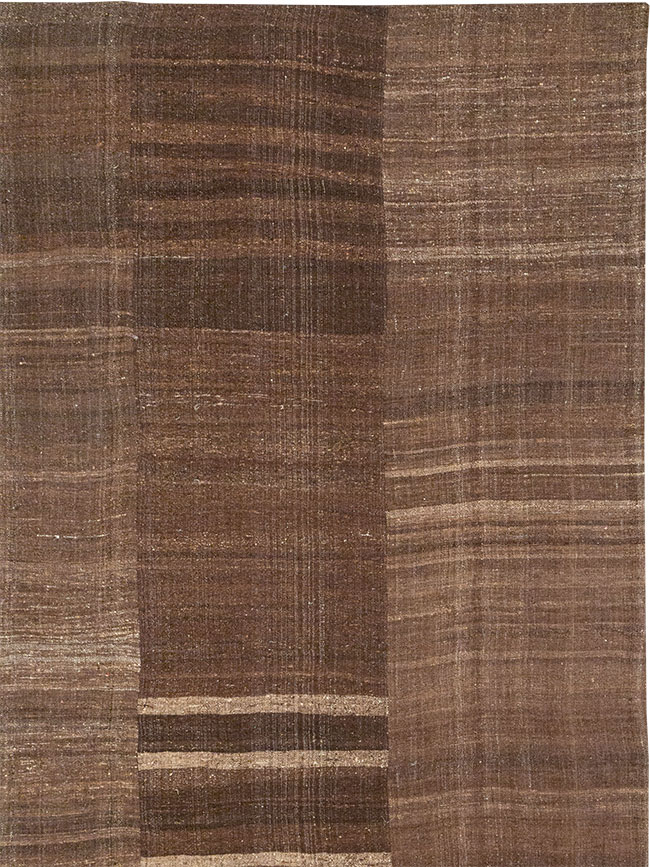 Vintage Turkish Flatweave Kilim Room Size Carpet, No.33100 - Gss