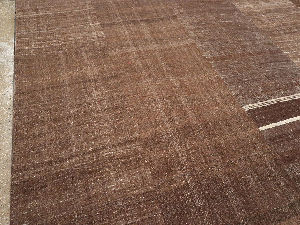 Vintage Turkish Flatweave Kilim Room Size Carpet, No.33100 - Gss