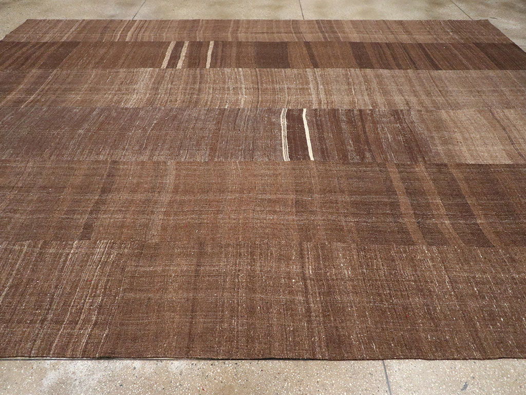 Vintage Turkish Flatweave Kilim Room Size Carpet, No.33100 - Gss