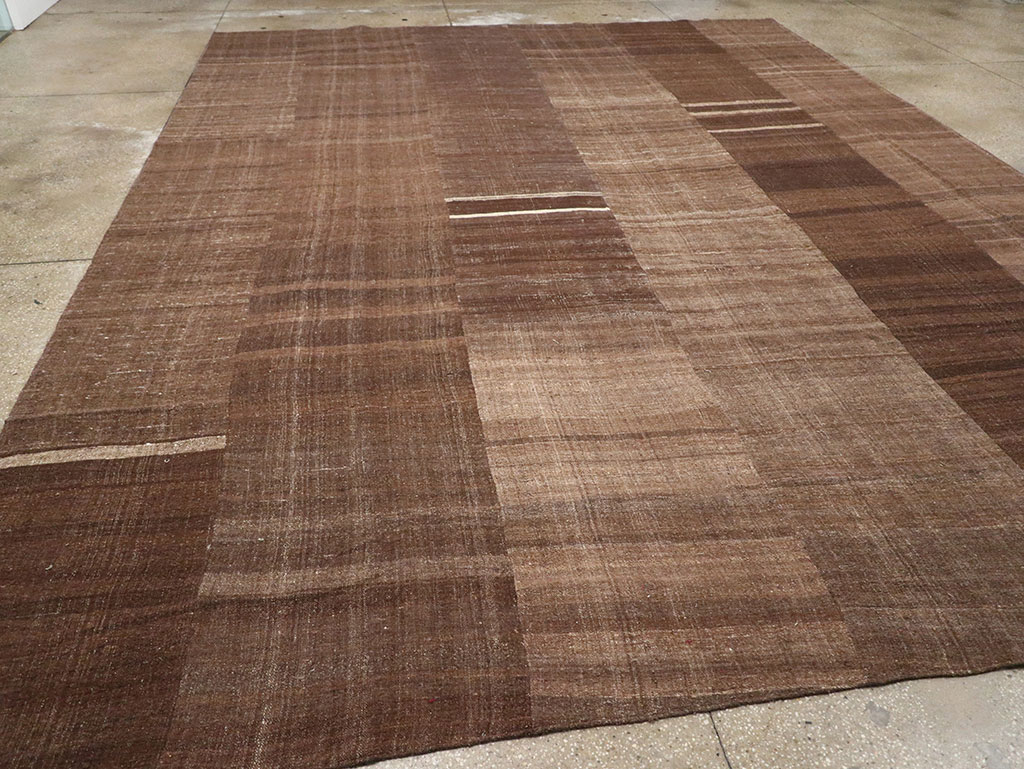 Vintage Turkish Flatweave Kilim Room Size Carpet, No.33100 - Gss